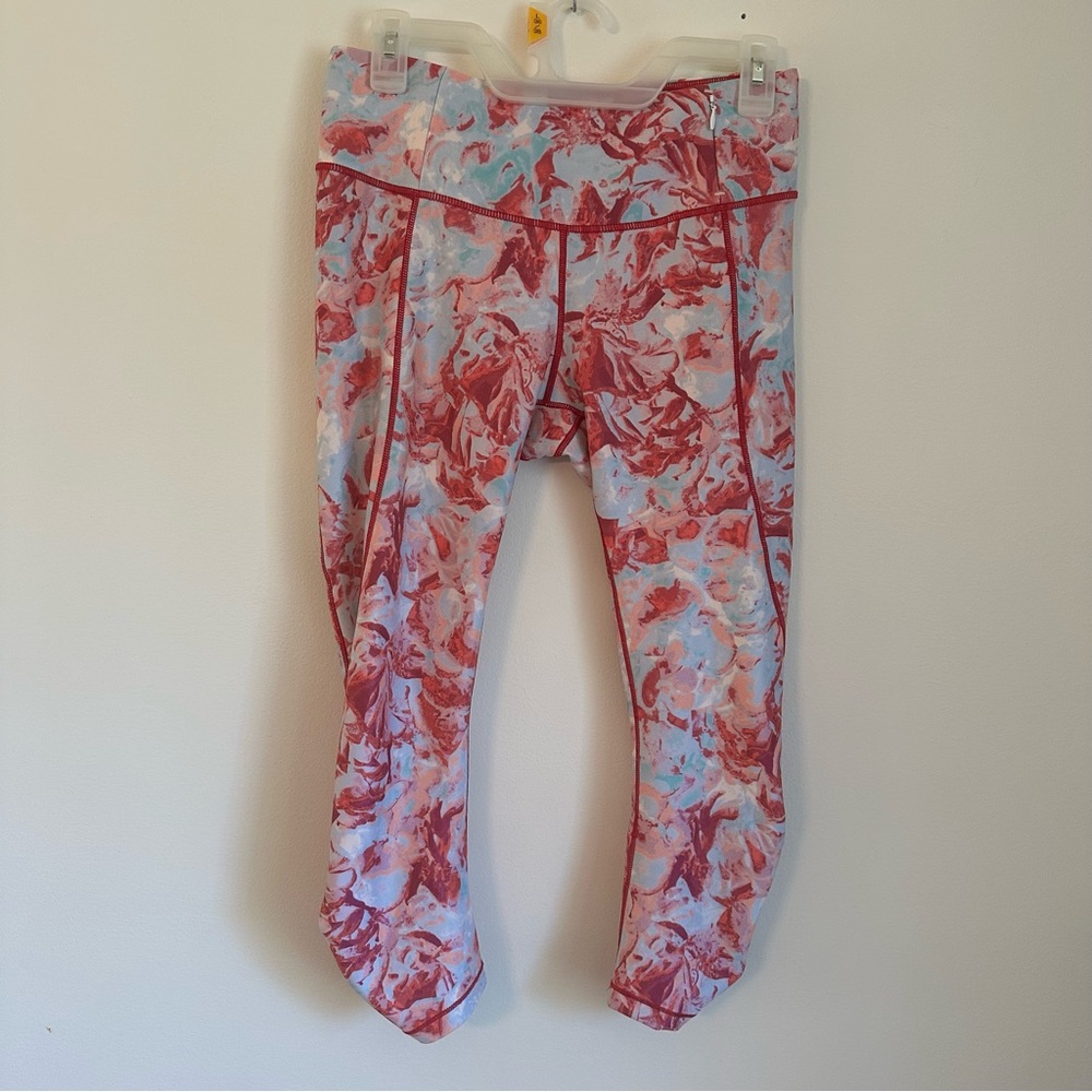 CALIA by Carrie Underwood Red and Blue Patterned Leggings